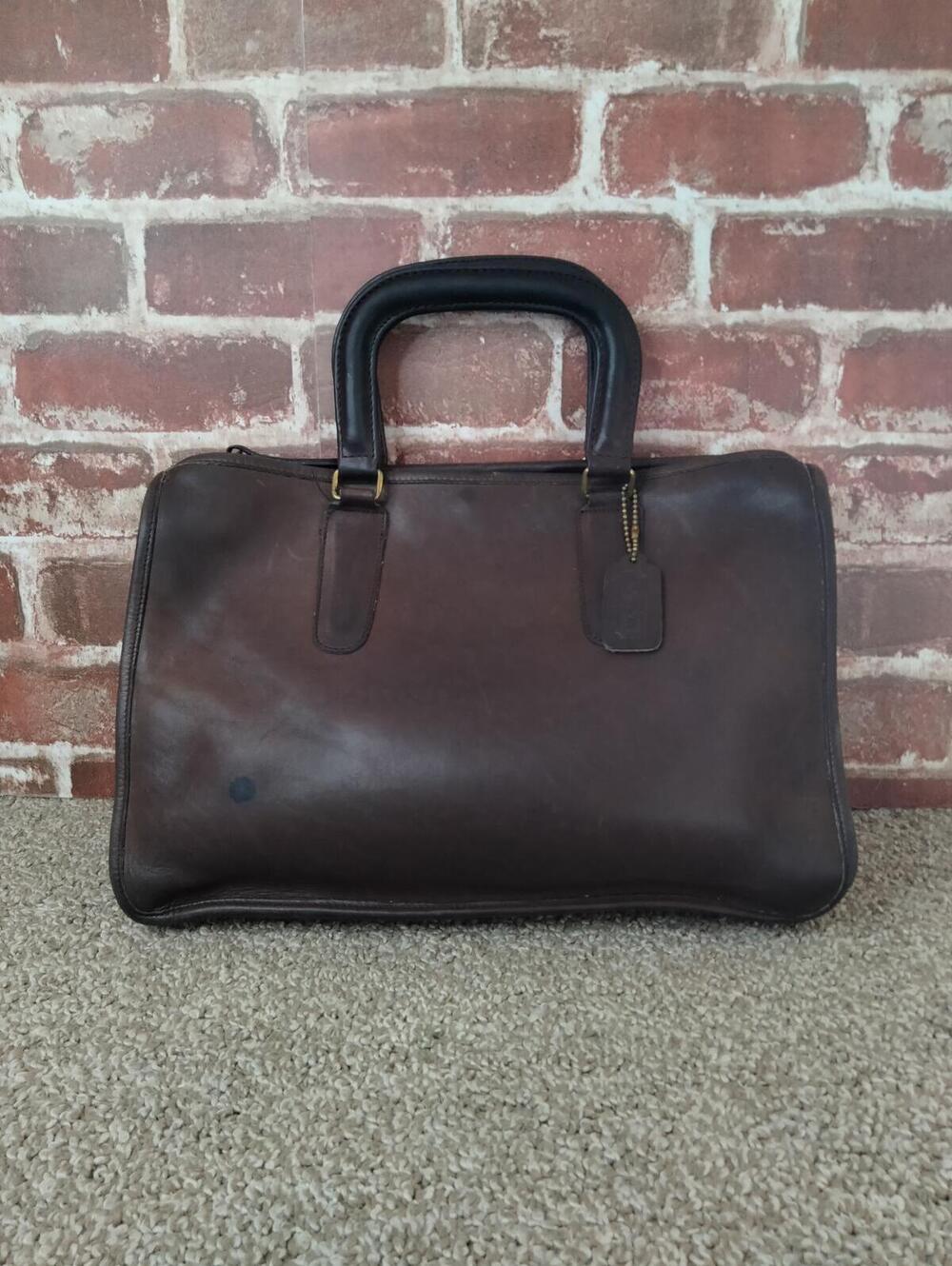 Coach Bonnie Cashin Slim Satchel Vintage Leather 70s Era Brown 0027 941